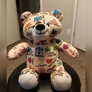 9" California Totally United Plushology Teddy Bear EUC